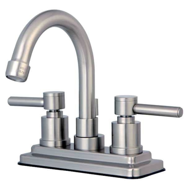 KS8668DL Concord 4" Centerset Bathroom Faucet W/ Brass Pop-Up, Nickel